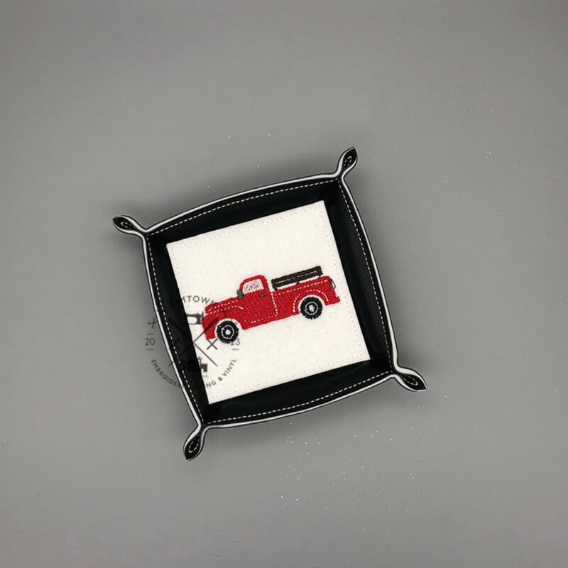 Farm Truck Trinket Coaster + Holder – ITH In the Hoop Machine Embroidery Design