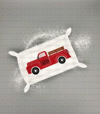 Farm Truck Trinket Tray – In The Hoop ITH Machine Embroidery Design