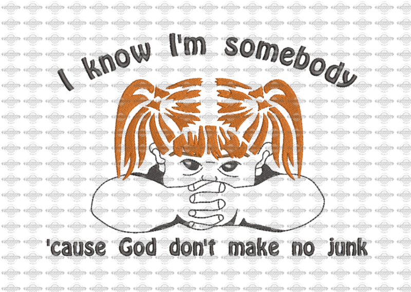God Don’t Make No Junk – Vintage Machine Embroidery Design - Image 4