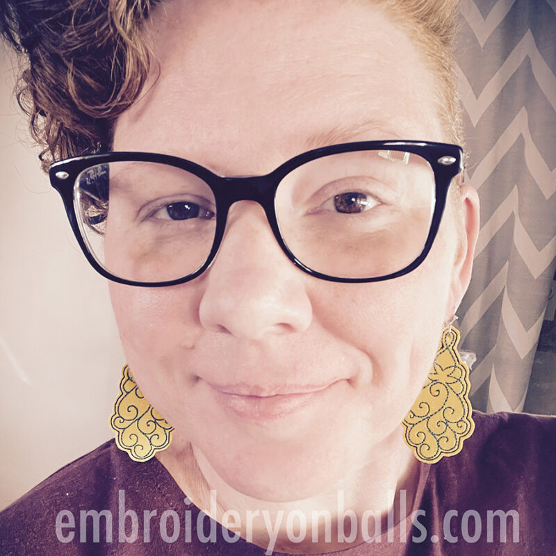 Filigree Style 1 Earrings – ITH Machine Embroidery Design - Image 3