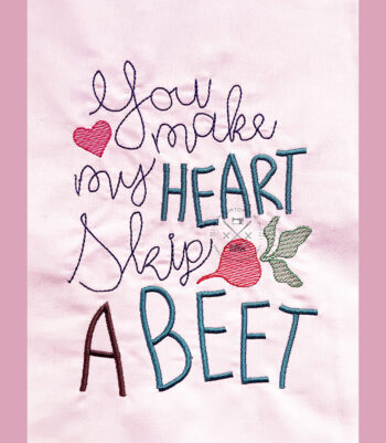 Skip a Beet - Pun Punny Sweet Silly Machine Embroidery Design