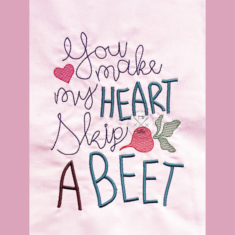 Skip a Beet - Pun Punny Sweet Silly Machine Embroidery Design