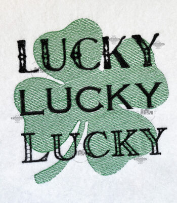 Triple Lucky Shamrock Machine Embroidery Design