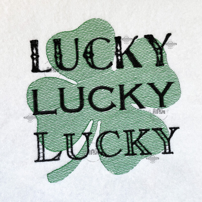 Triple Lucky Shamrock Machine Embroidery Design