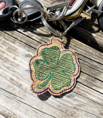 Shamrock Keyfob In The Hoop Machine Embroidery Design