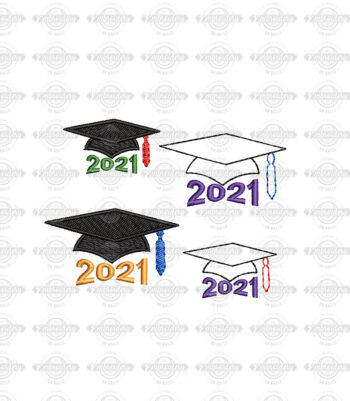 Graduation Cap 2021 Mini Embroidery Design