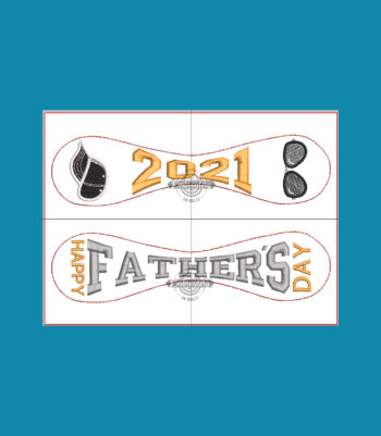 Father's Day 2021 Glasses/Cap Baseball Panel Builder - ITH Machine Embroidery Design