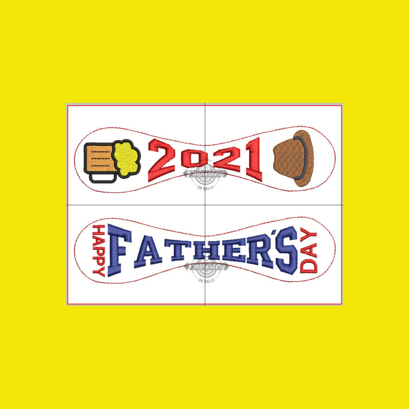 Father's Day 2021 Mug/Hat - Baseball Panel Builder- ITH Machine Embroidery Design