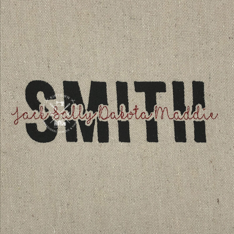 Custom Family Name - Digital/Embroidery File