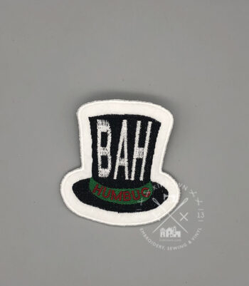 BAH HUMBUG Badge - ITH Machine Embroidery Design