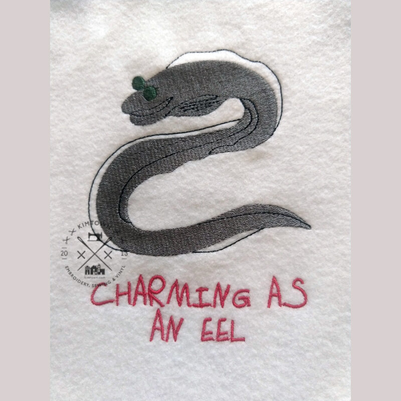 Charming as an Eel - Machine Embroidery Design