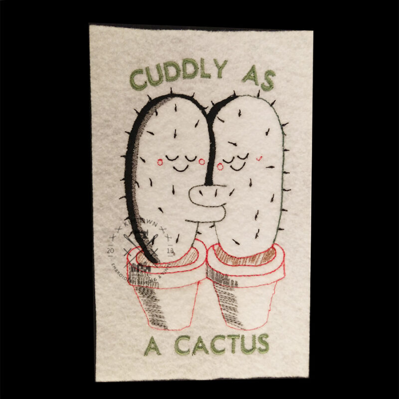 Cuddly as a Cactus - Machine Embroidery Design