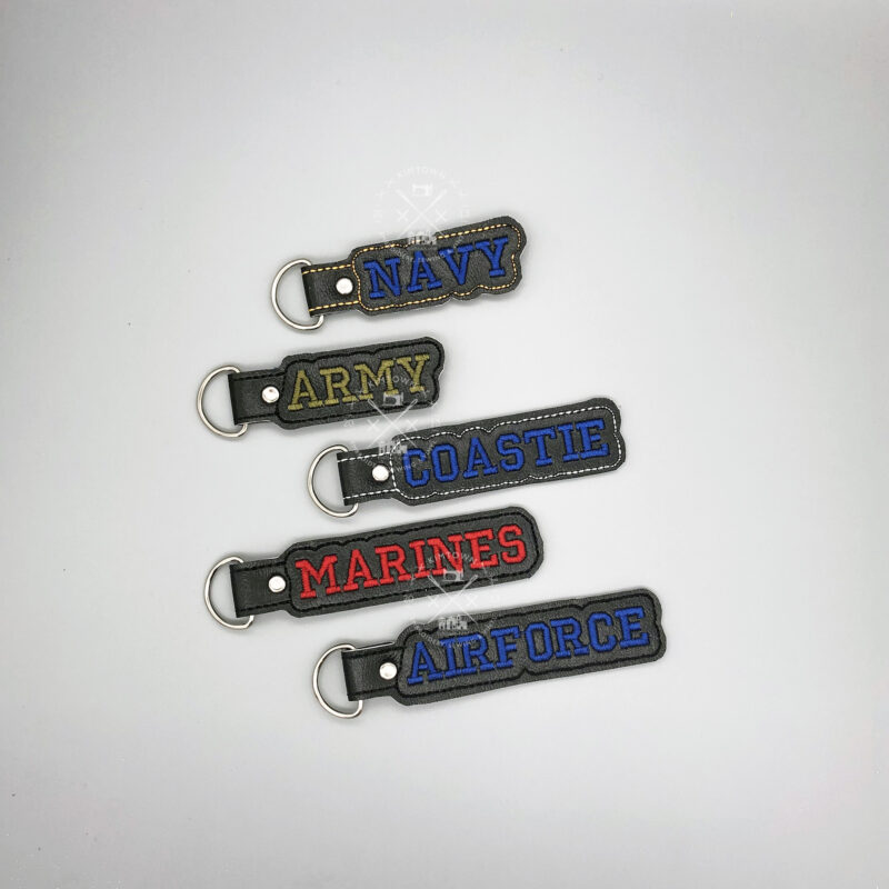 USA Military - Key Fobs - ITH Machine Embroidery Design - Image 2