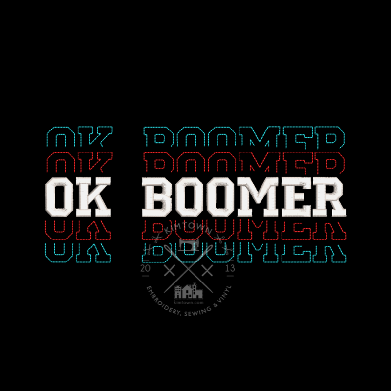 OK BOOMER Breakout - Machine Embroidery Design - Image 3