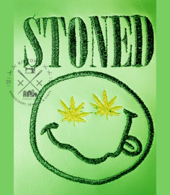 Stoned - Cannabis Leaf Machine Embroidery Design