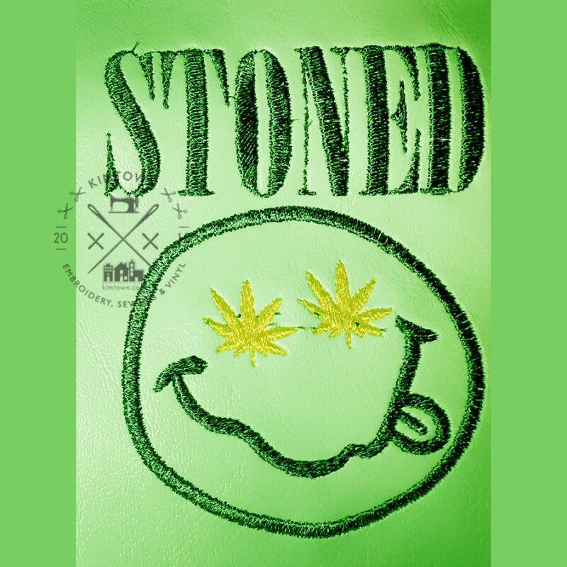 Stoned - Cannabis Leaf Machine Embroidery Design