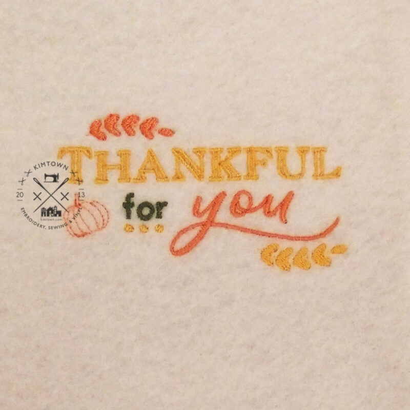Thankful for You - Thanksgiving Machine Embroidery Design - Image 2