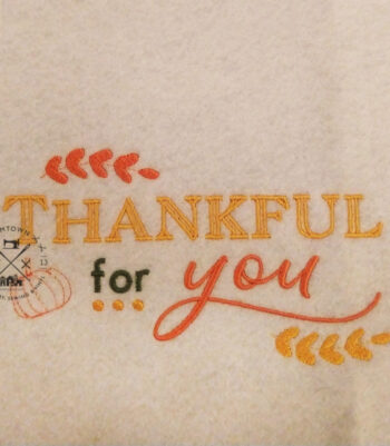 Thankful for You - Thanksgiving Machine Embroidery Design