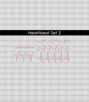 Heartbeat EKG Embroidery Set 2