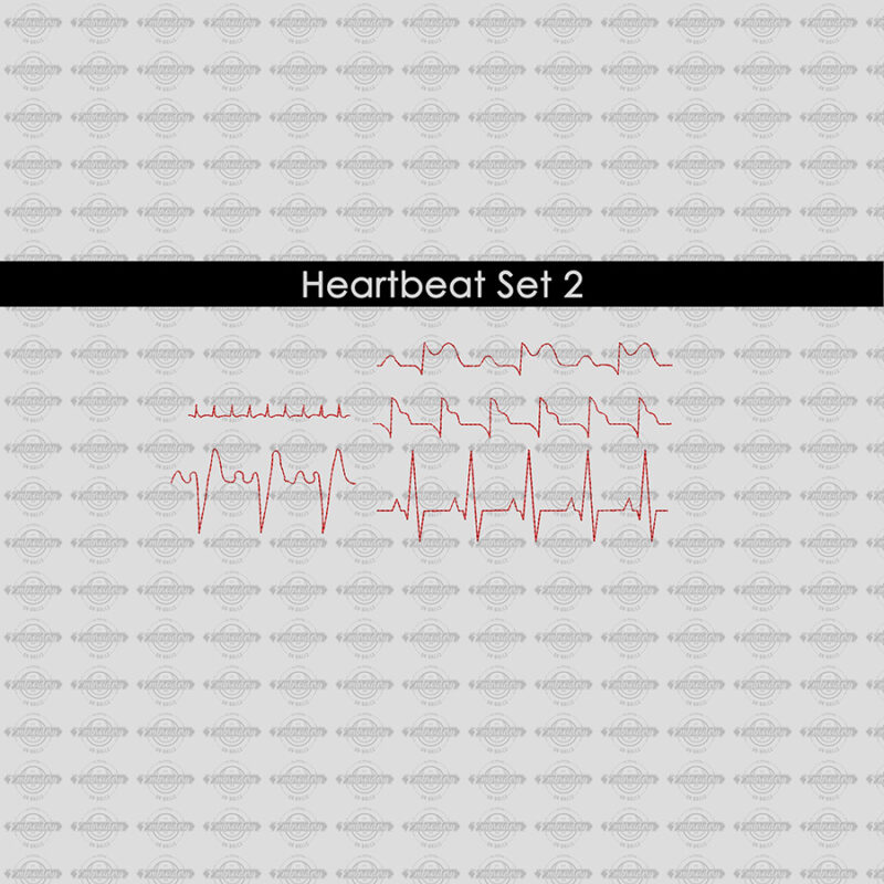 Heartbeat EKG Embroidery Set 2