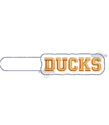 Ducks Key Fob ITH Machine Embroidery Design