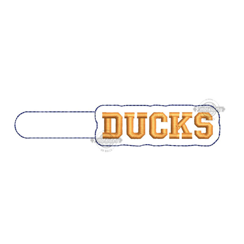Ducks Key Fob ITH Machine Embroidery Design