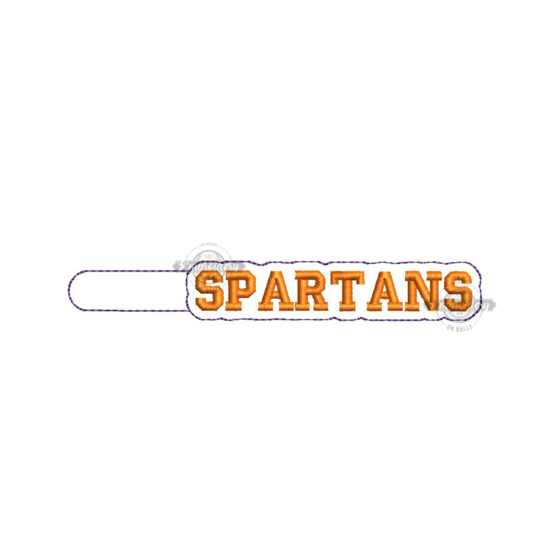 Spartans - Key Fob - ITH Machine Embroidery Design