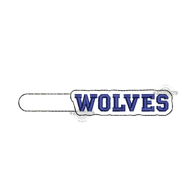 Wolves - Key Fob - ITH Machine Embroidery Design