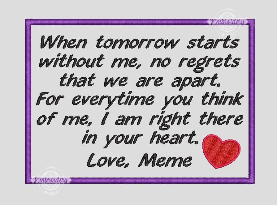 Love MEME Memory Block - ITH Machine Embroidery Design
