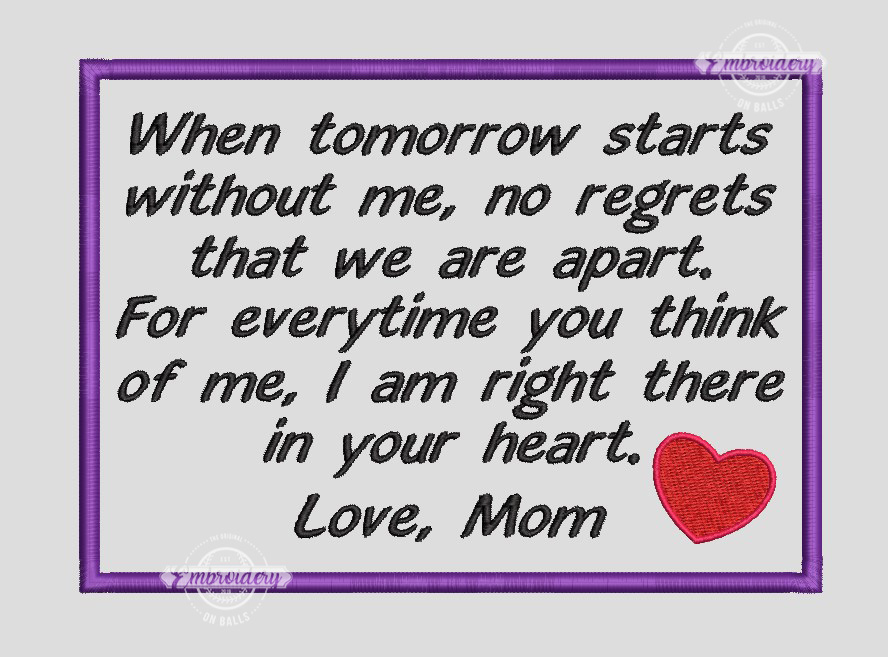 Love MOM Memory Block - ITH Machine Embroidery Design