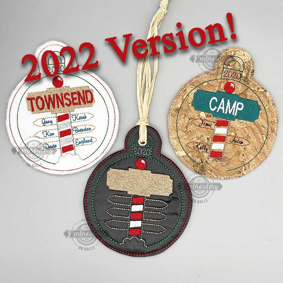 2022 ITH North Pole Ornament Novelty- Christmas Machine Embroidery Design