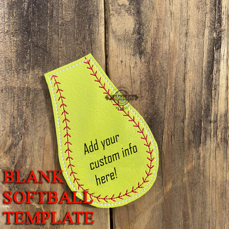 HALF Keyfob BLANK Baseball Softball Panel Builder