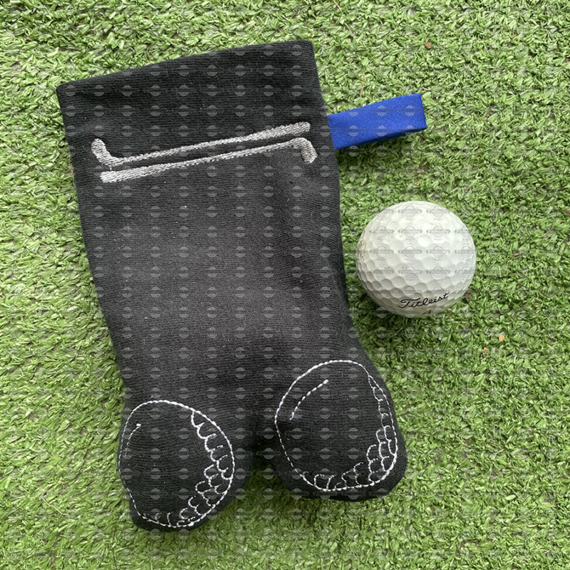 Ball Sack Golf Ball Holder - ITH Machine Embroidery Designs - Image 4