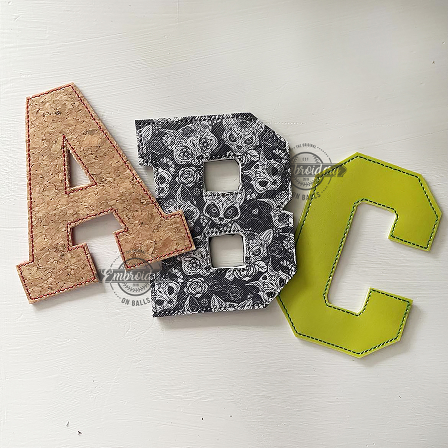 4" Giant Letters - ITH Sports Machine Embroidery Design