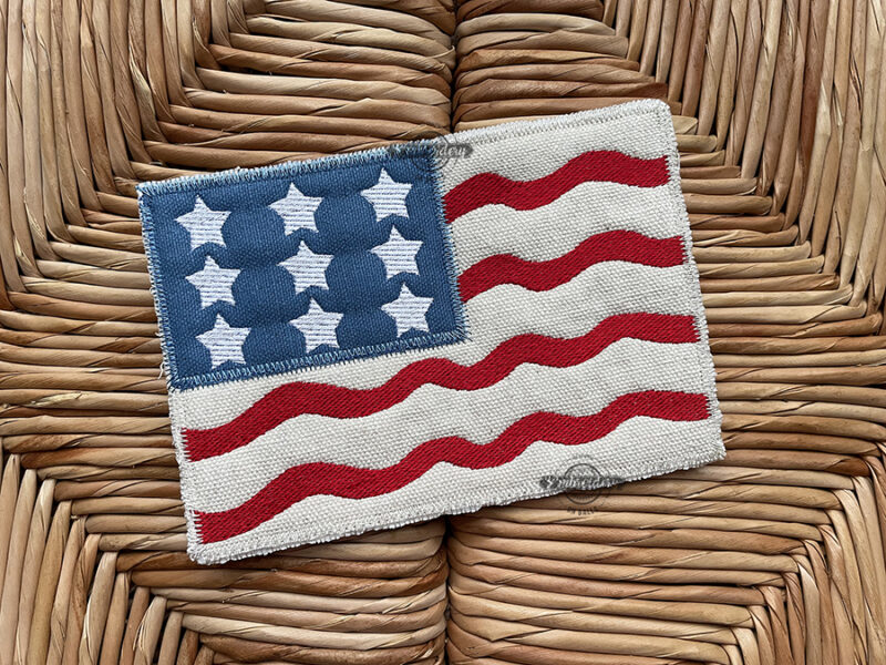 Americana Fill + Applique Flag - Machine Embroidery Design