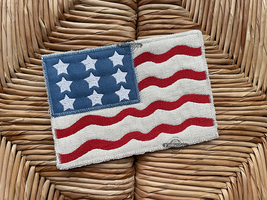 Americana Fill + Applique Flag - Machine Embroidery Design
