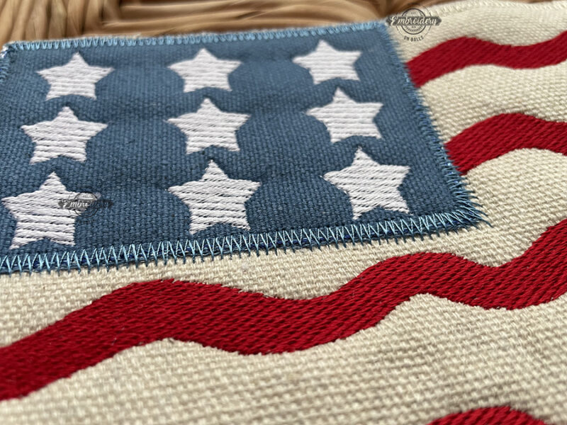 Americana Fill + Applique Flag - Machine Embroidery Design - Image 2