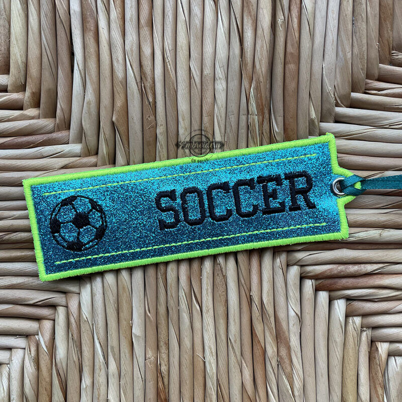 SPORTS Bookmark Keyfob Ornament Bag Tag Design - Machine Embroidery Design - Image 5
