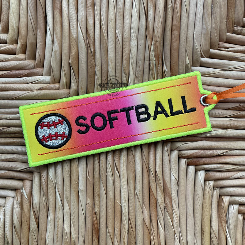 SPORTS Bookmark Keyfob Ornament Bag Tag Design - Machine Embroidery Design - Image 6