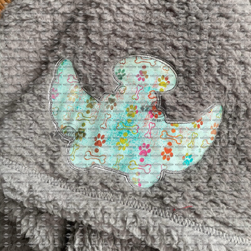 Dog Print with Wings - Memorial Machine Embroidery Design - Image 2