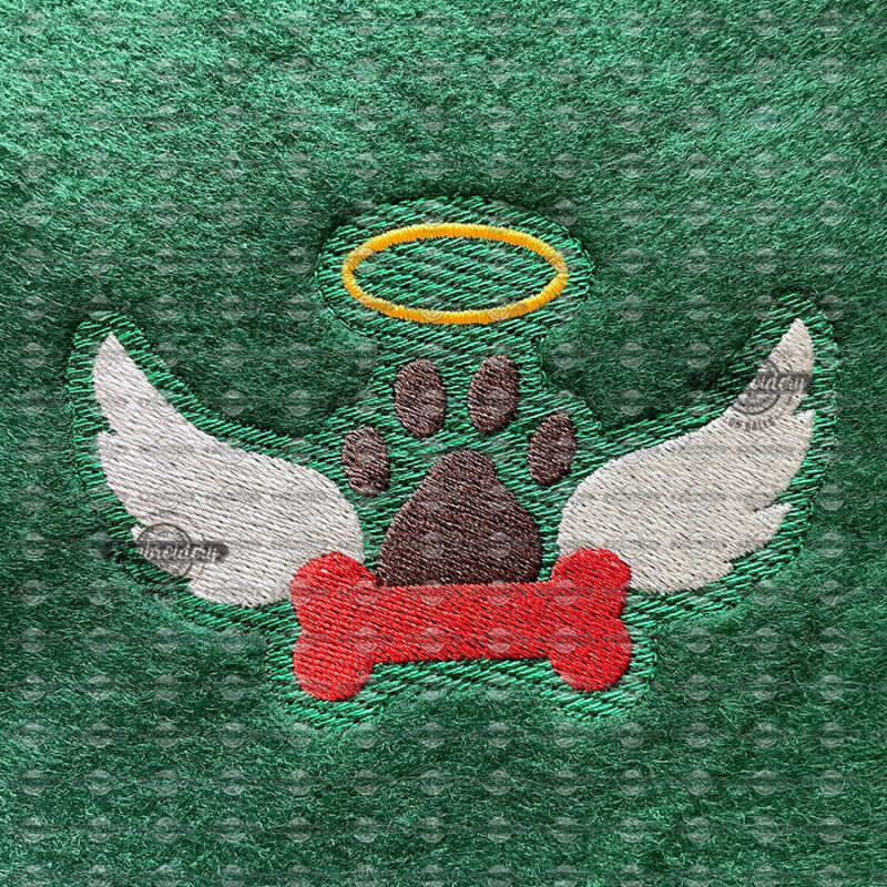 Dog Print with Wings - Memorial Machine Embroidery Design - Image 3