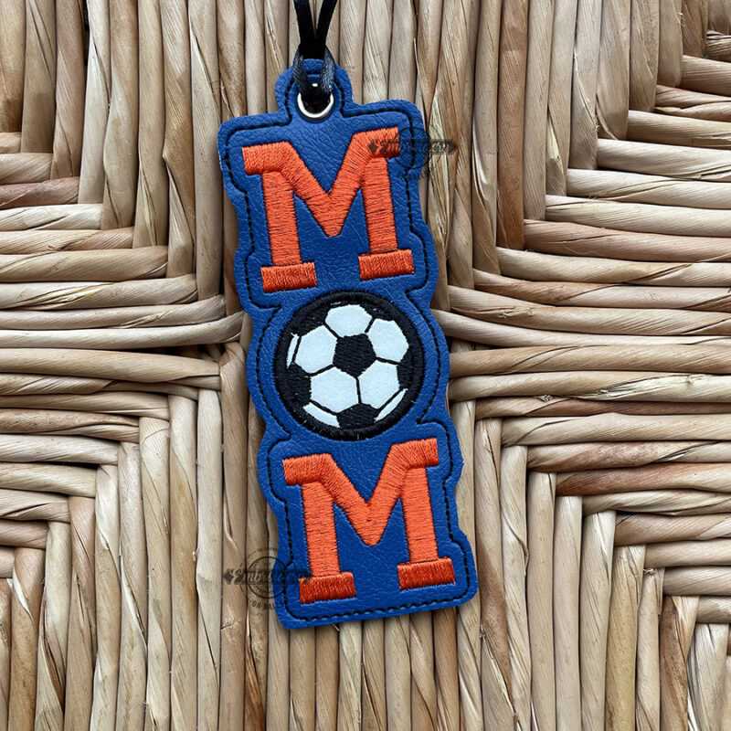 SPORTS MOM Keyfob Ornament Bag Tag Design - Machine Embroidery Design - Image 4