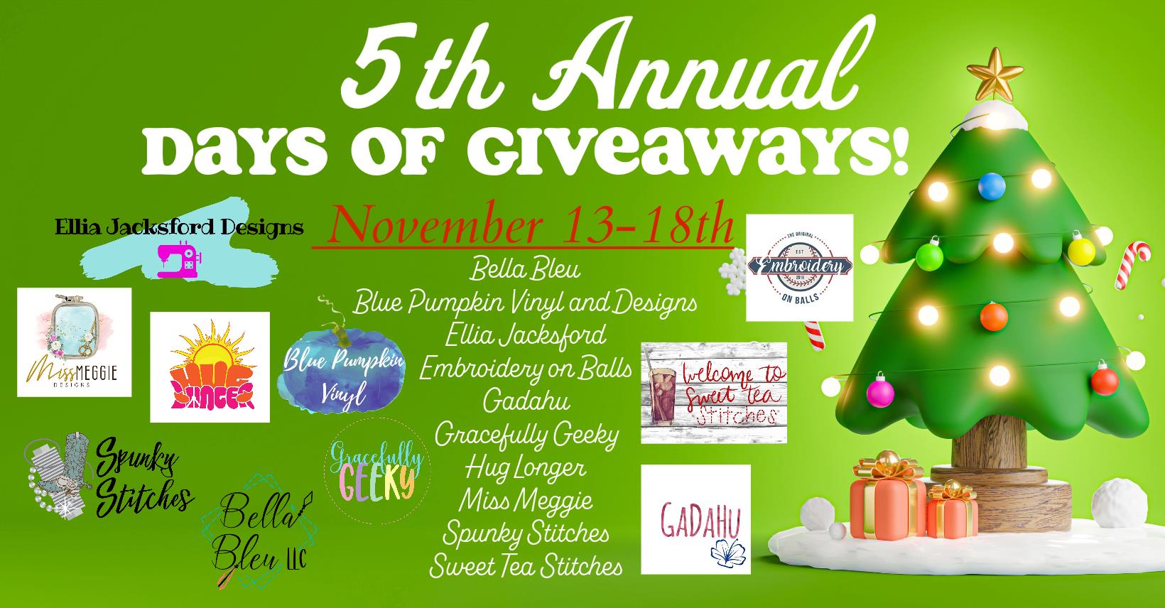 2023 KICK OFF-6TH ANNUAL DAYS OF GIVEAWAYS!