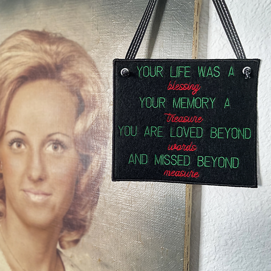 Life Blessing Memory Block - ITH Machine Embroidery Design