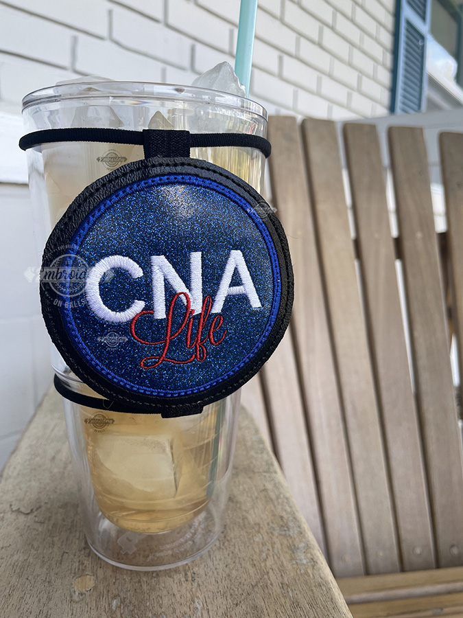 Healthcare Cup Wrap Design - Machine Embroidery Design